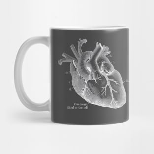 One heart, tilted to the left Mug